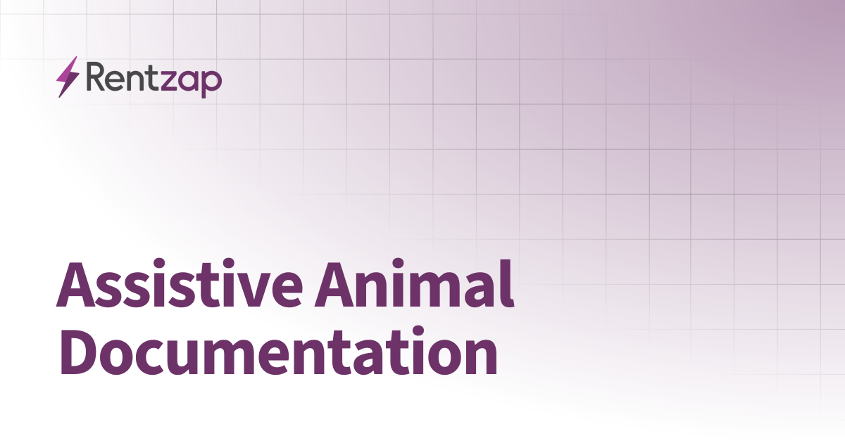 Assistive Animal Documentation | Rentzap Help